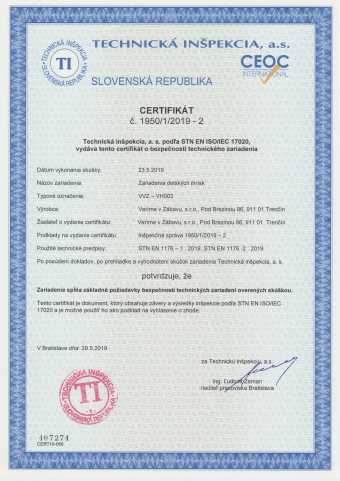 Visiaca hojdačka MATKA a DIEŤA - certifikát